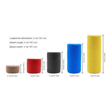 18 Colors Colorful Athletic Wrap Tape Self Adhesive Elastic Bandage Elastoplast Sports Protector Knee Finger Ankle Palm Shoulder